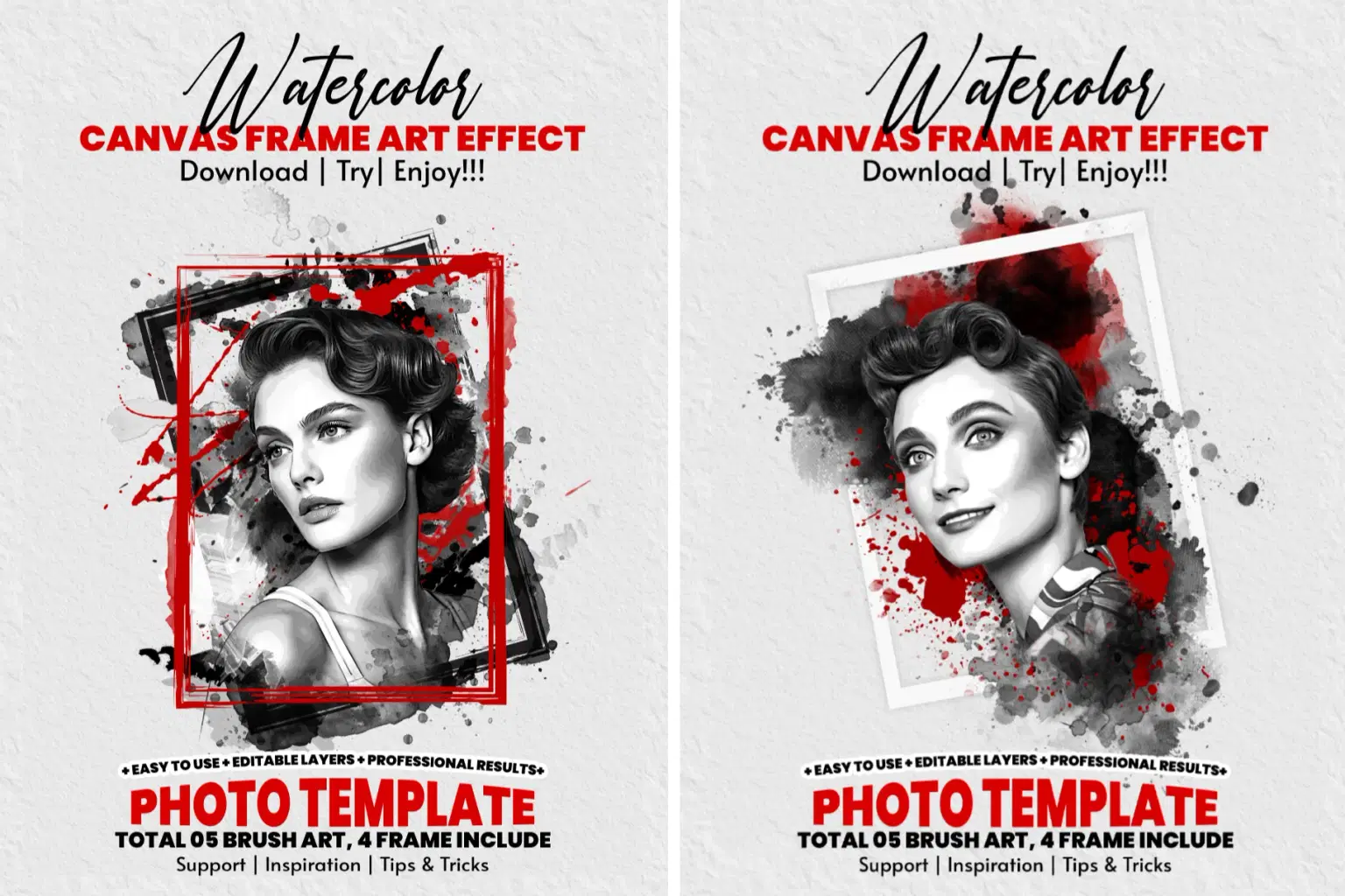 Watercolor Canvas Frame Art Photo Template Cover.jpg