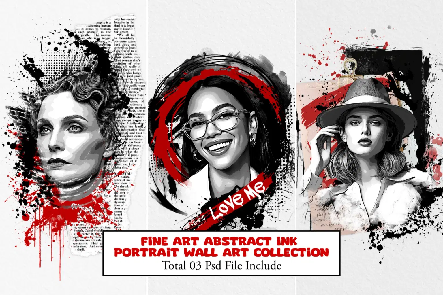 Fine Art Abstract Ink Portrait Wall Art Collection.jpg